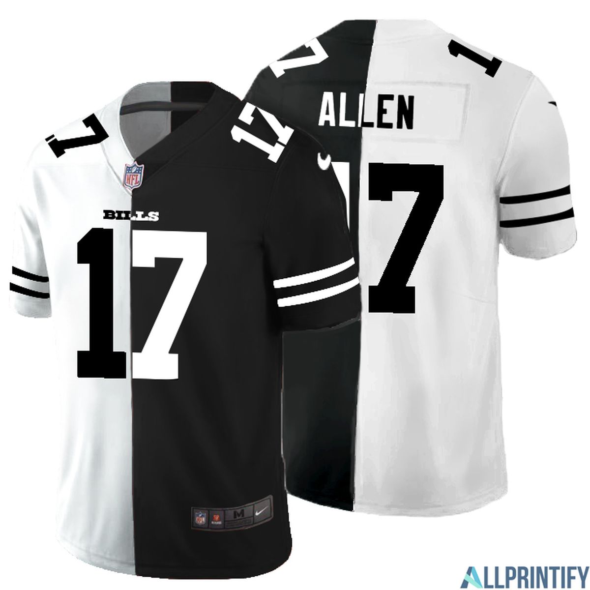 Josh Allen Buffalo Bills 17 Black And White Vapor Limited Jersey