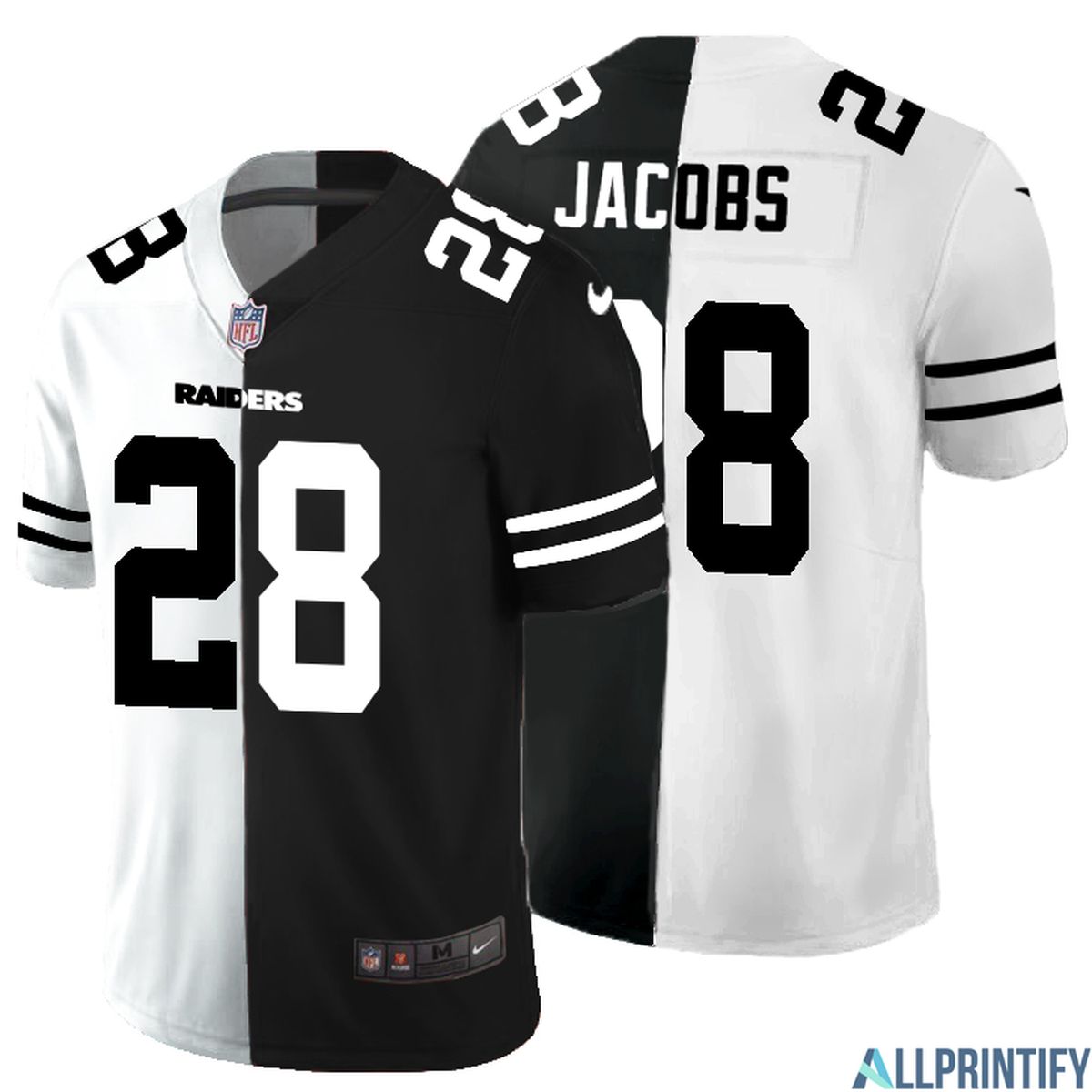 Josh Jacobs Las Vegas Raiders 28 Black And White Vapor Limited Jersey