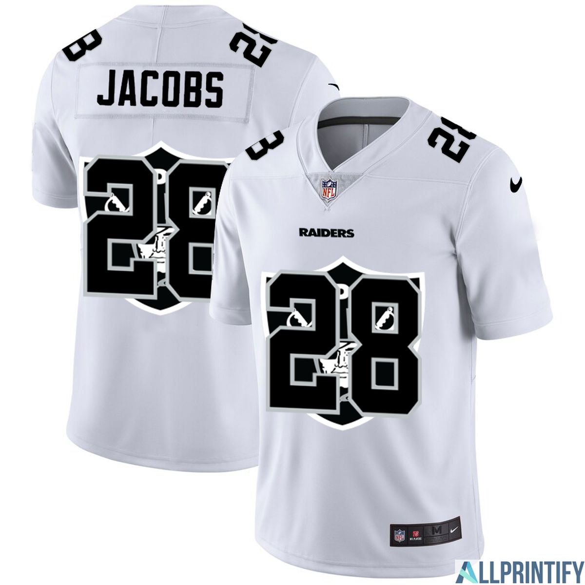 Josh Jacobs Las Vegas Raiders 28 White Vapor Limited Jersey