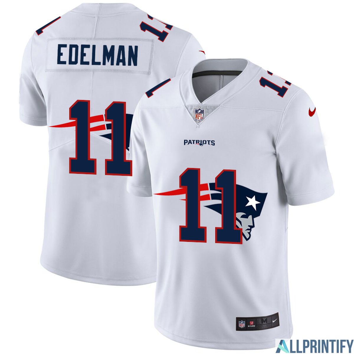 Julian Edelman New England Patriots 11 White Vapor Limited Jersey
