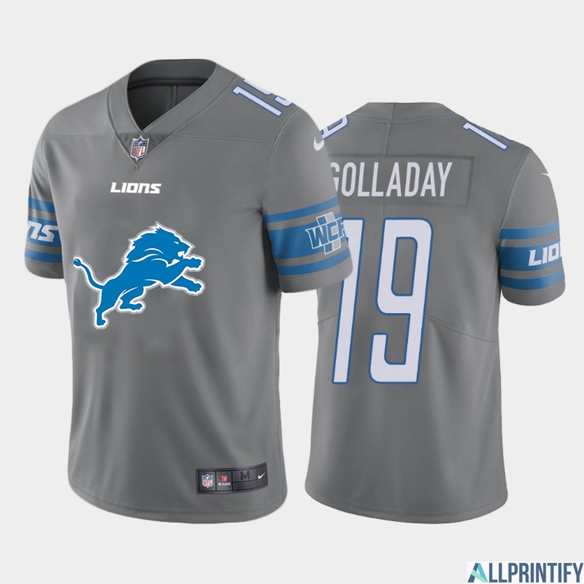 Kenny Golladay Detroit Lions 19 Gray Vapor Limited Jersey
