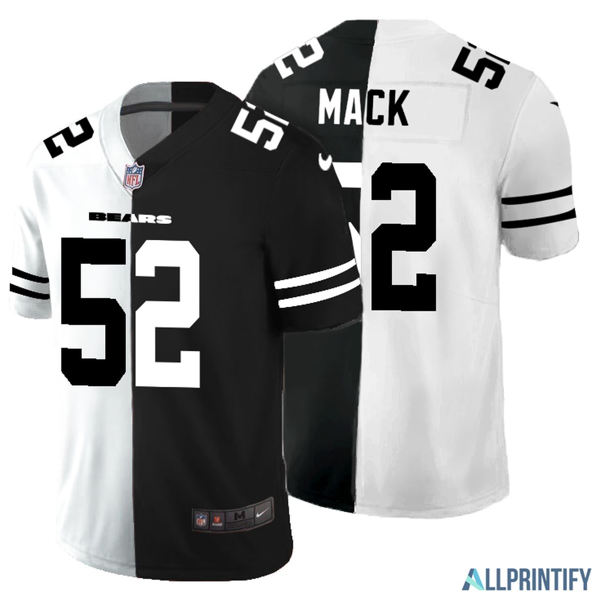 Khalil Mack Chicago Bears 52 Black And White Vapor Limited Jersey