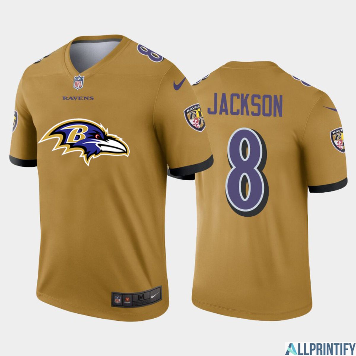 Lamar Jackson Baltimore Ravens 8 Light Brown Vapor Limited Jersey