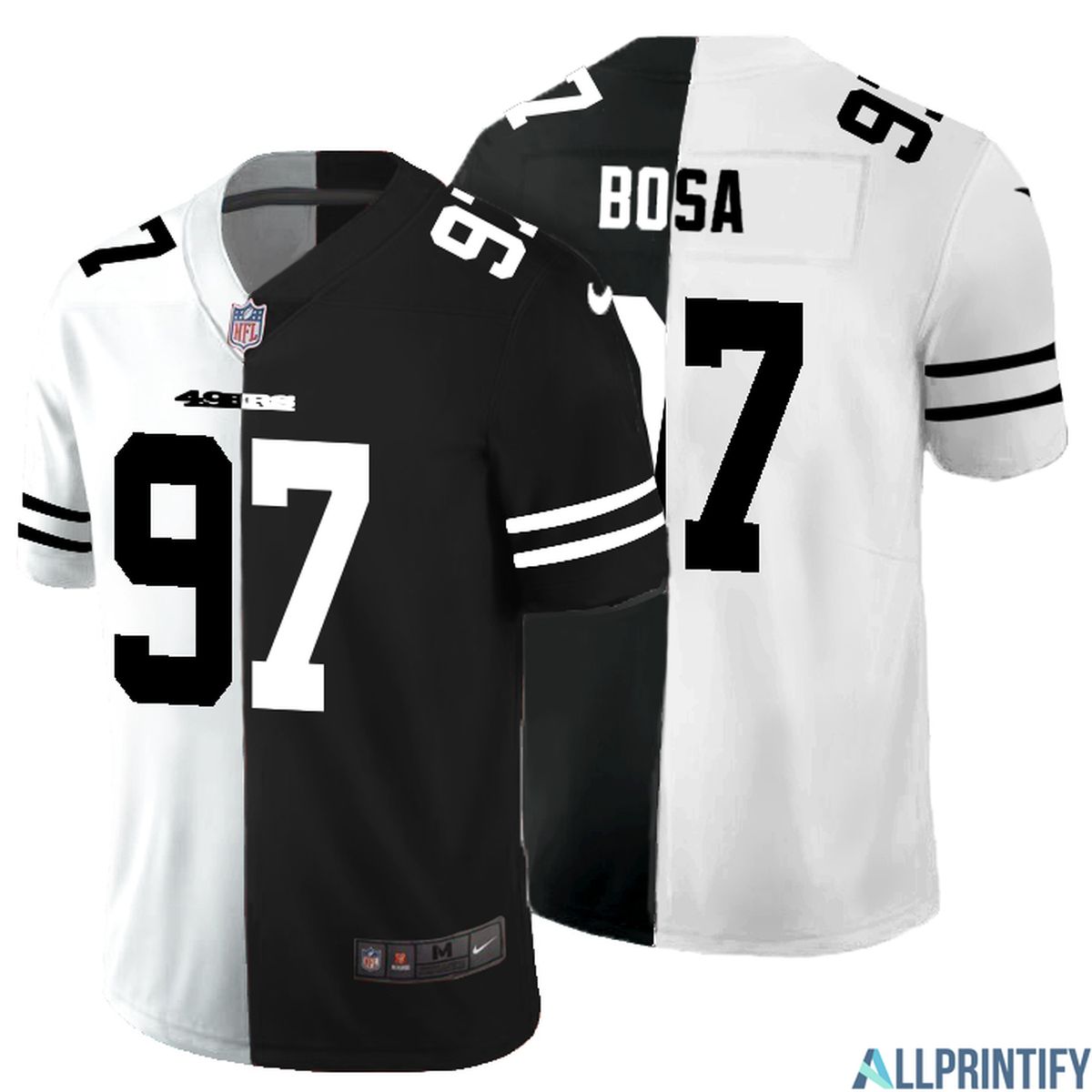 Nick Bosa San Francisco 49ers 97 Black And White Vapor Limited Jersey