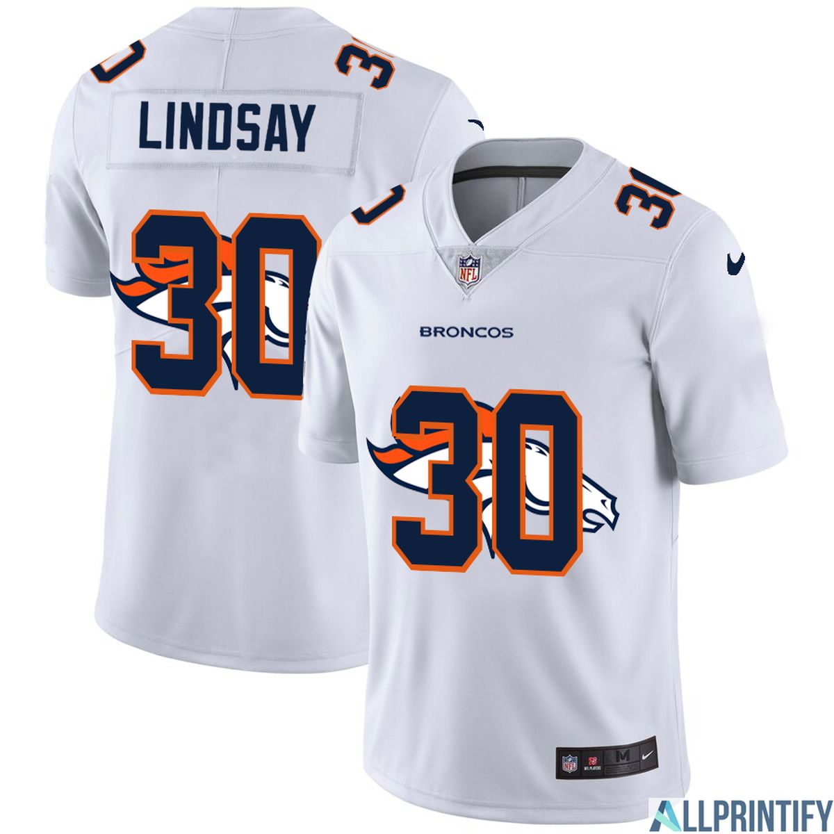 Phillip Lindsay Denver Broncos 30 White Vapor Limited Jersey