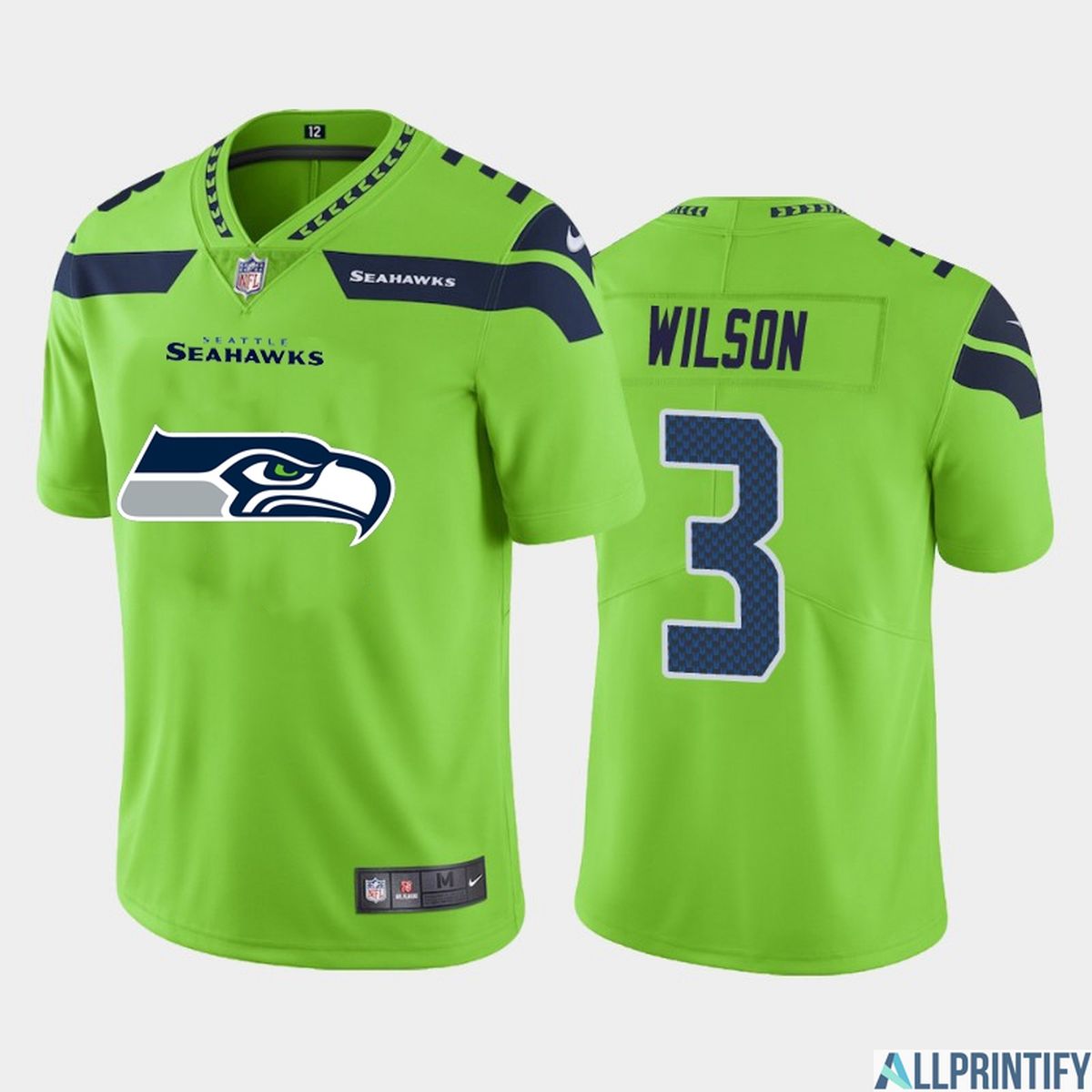 Russell Wilson Seattle Seahawks 3 Green Vapor Limited Jersey
