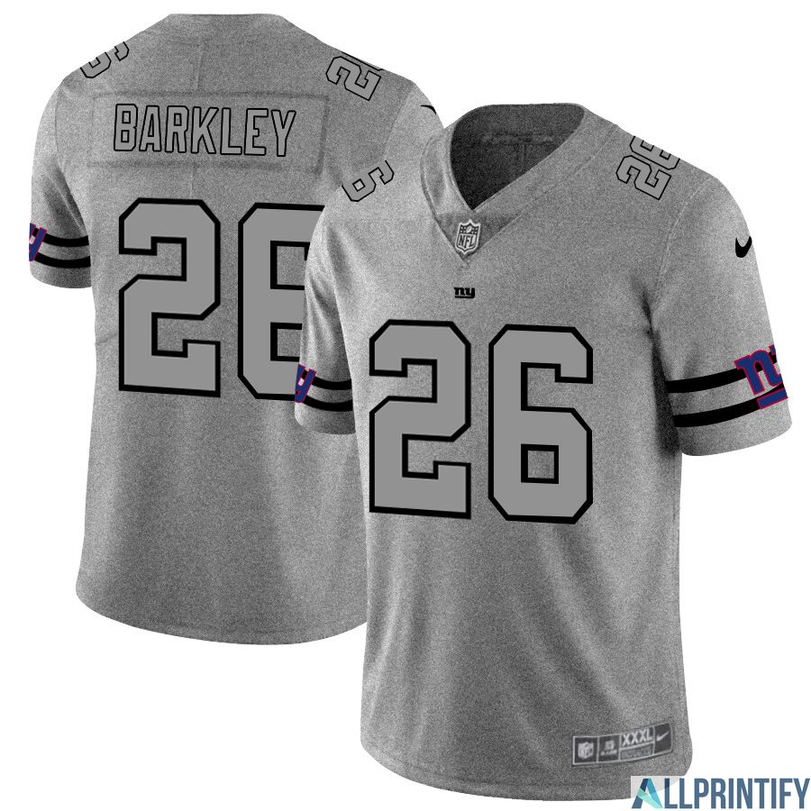 Saquon Barkley New York Giants 26 Gray Vapor Limited Jersey
