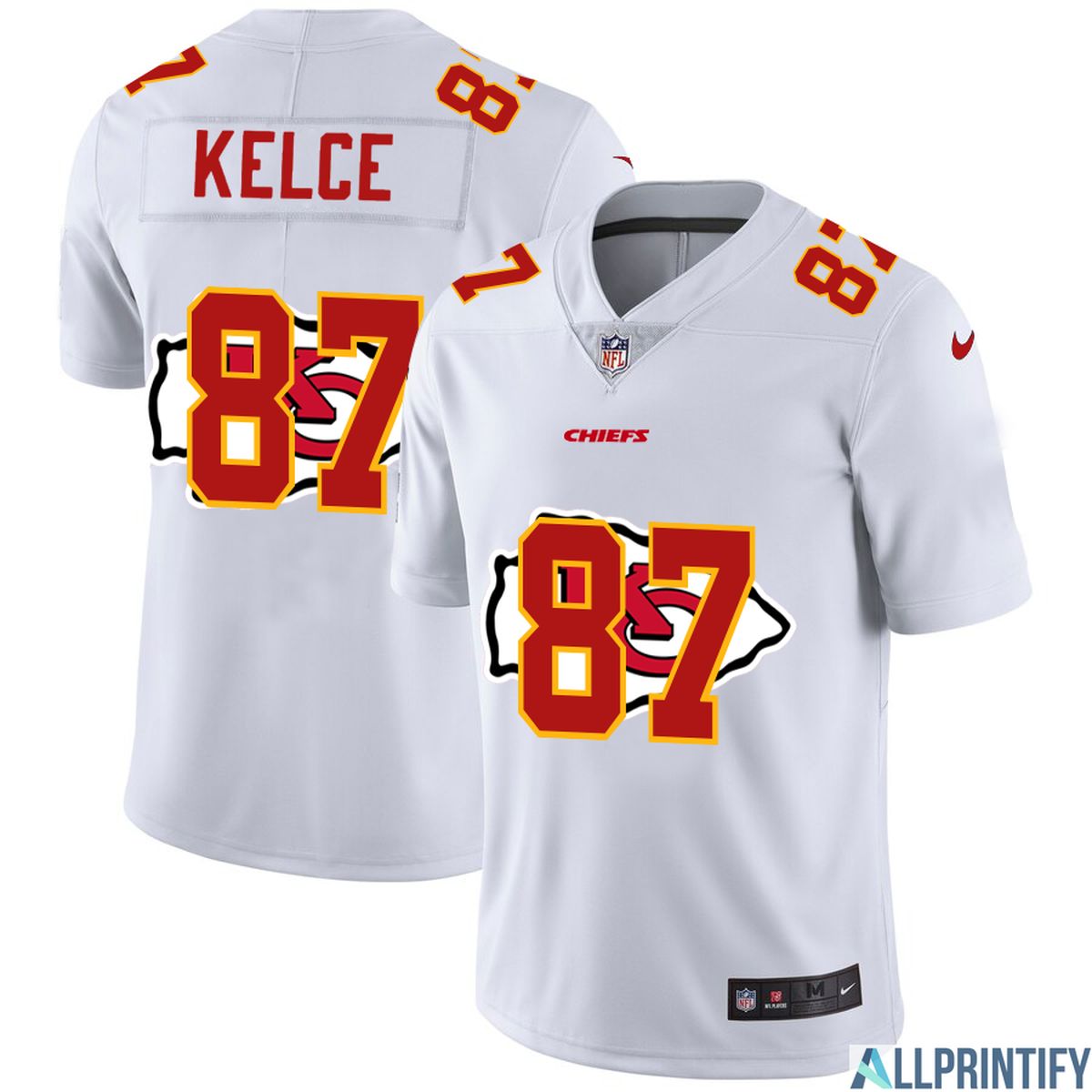 Travis Kelce Kansas City Chiefs 87 White Vapor Limited Jersey