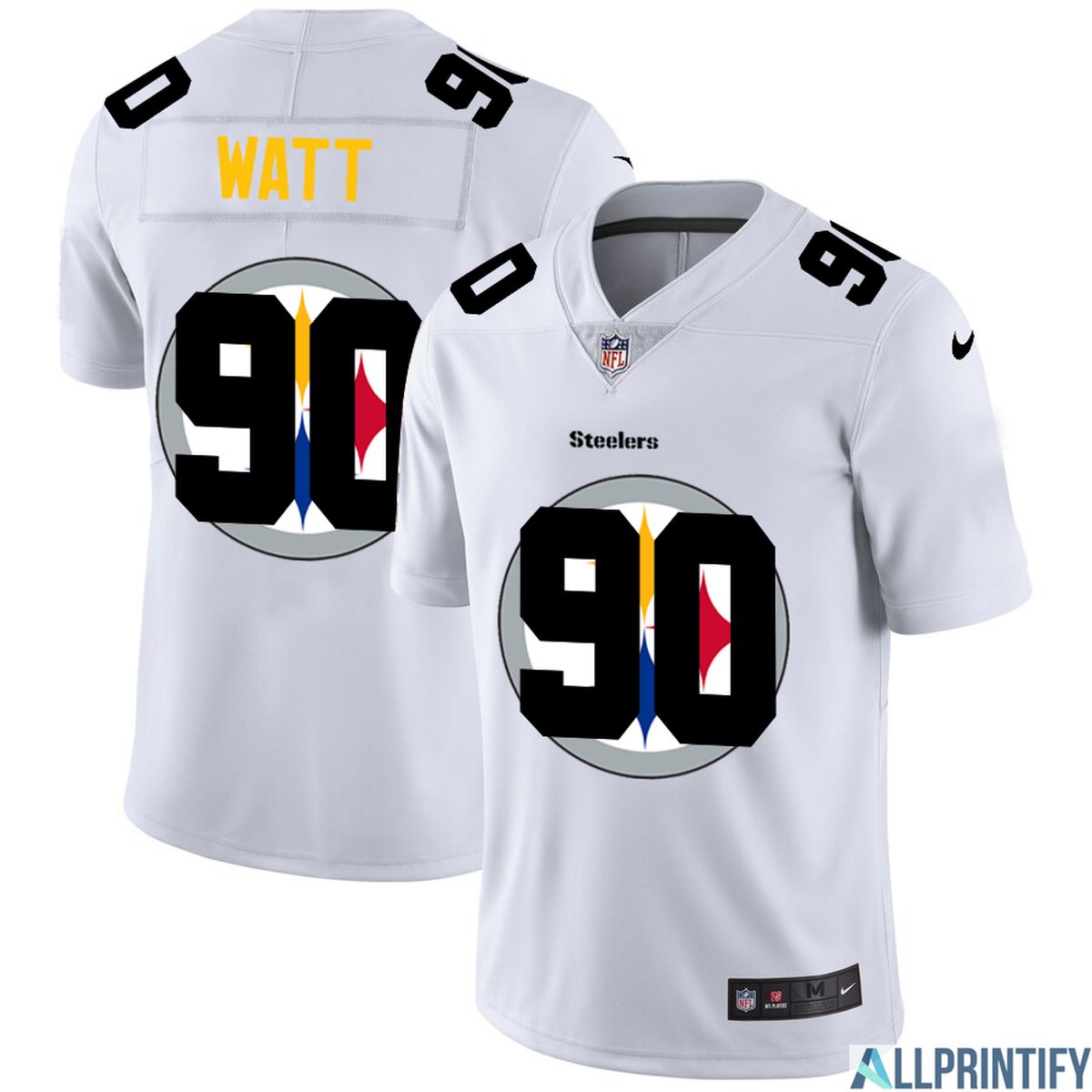 Trent Jordan Watt Pittsburgh Steelers 90 White Vapor Limited Jersey