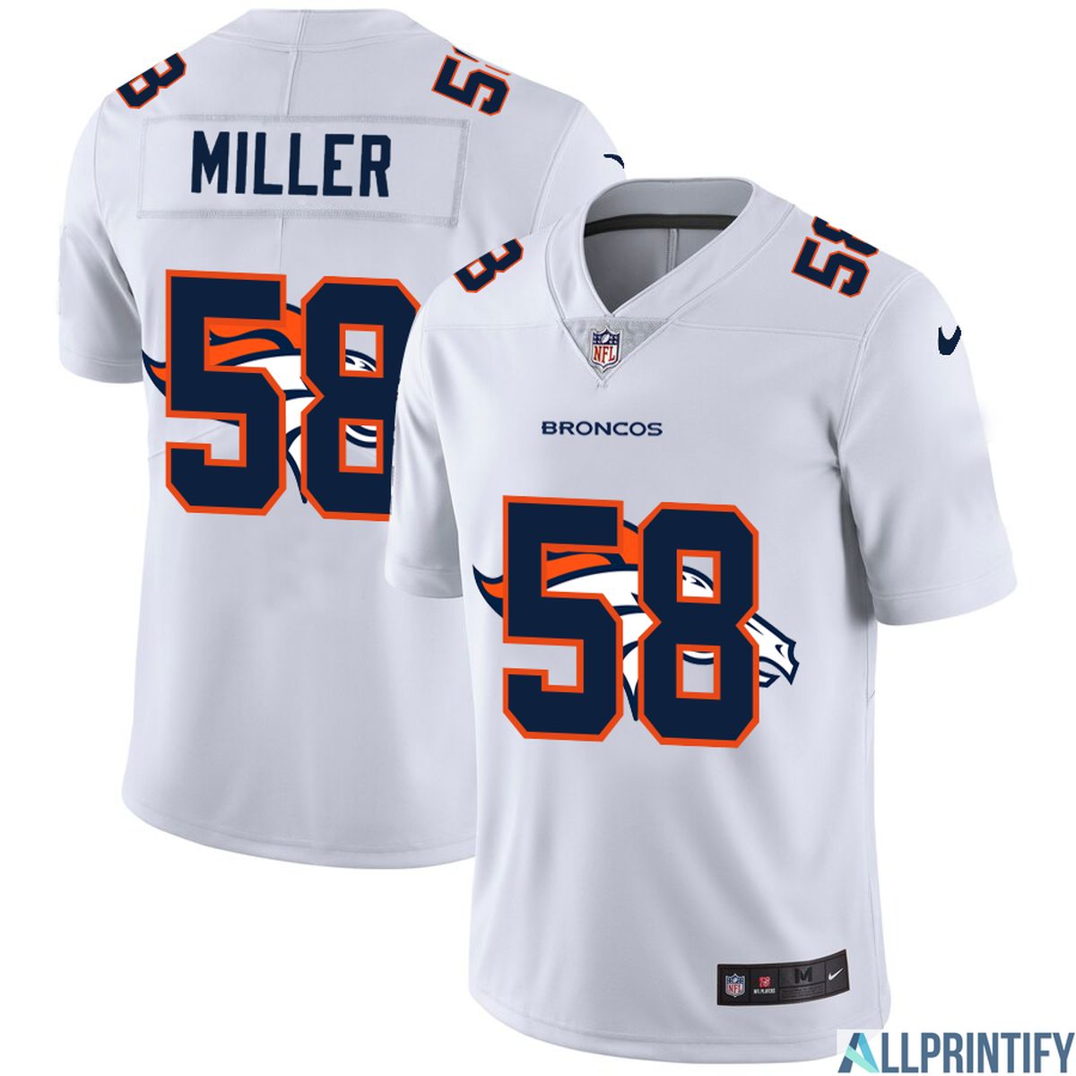 Von Miller Denver Broncos 58 White Vapor Limited Jersey
