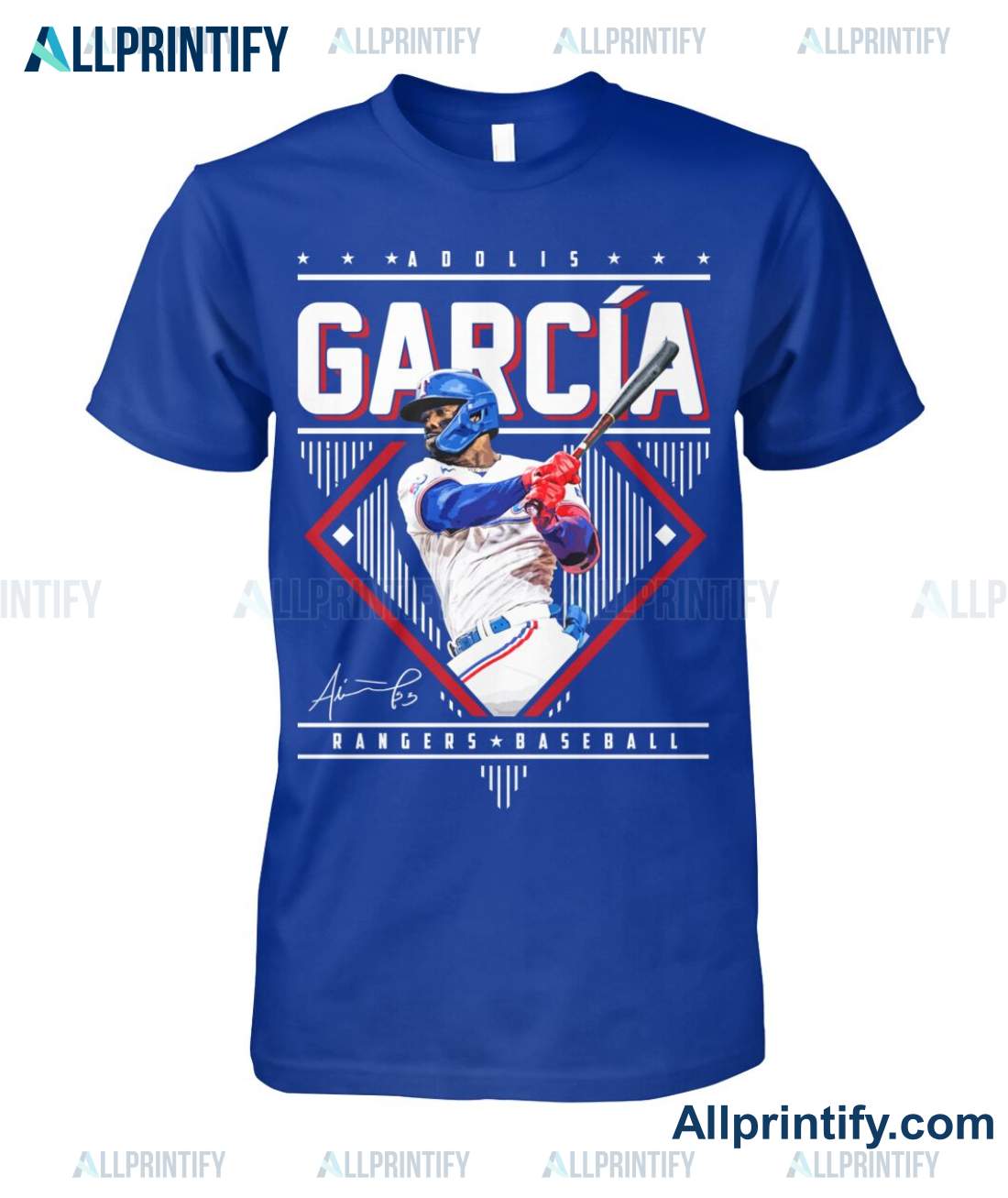 Adolis Garcia Texas Rangers Baseball Signatures Shirt a