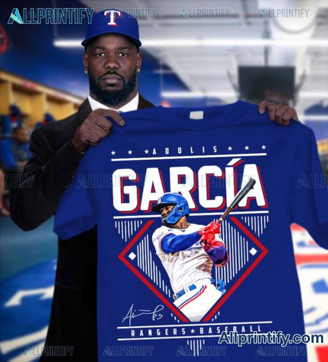 Adolis Garcia Texas Rangers Baseball Signatures Shirt