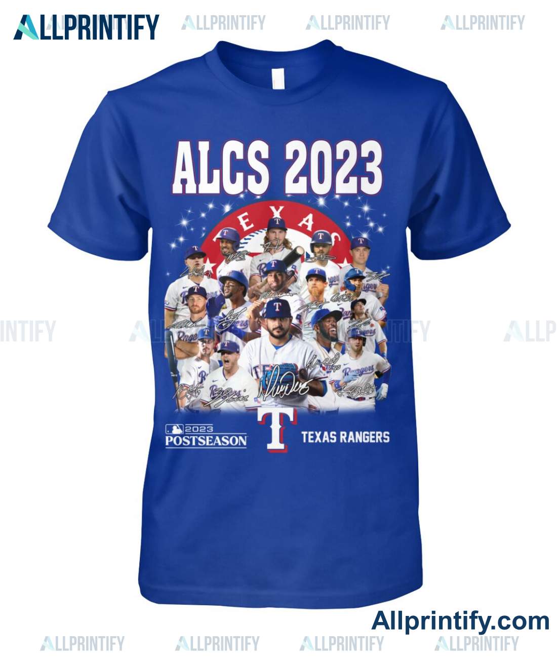 Alcs 2023 Postseason Texas Rangers Signatures Shirt a