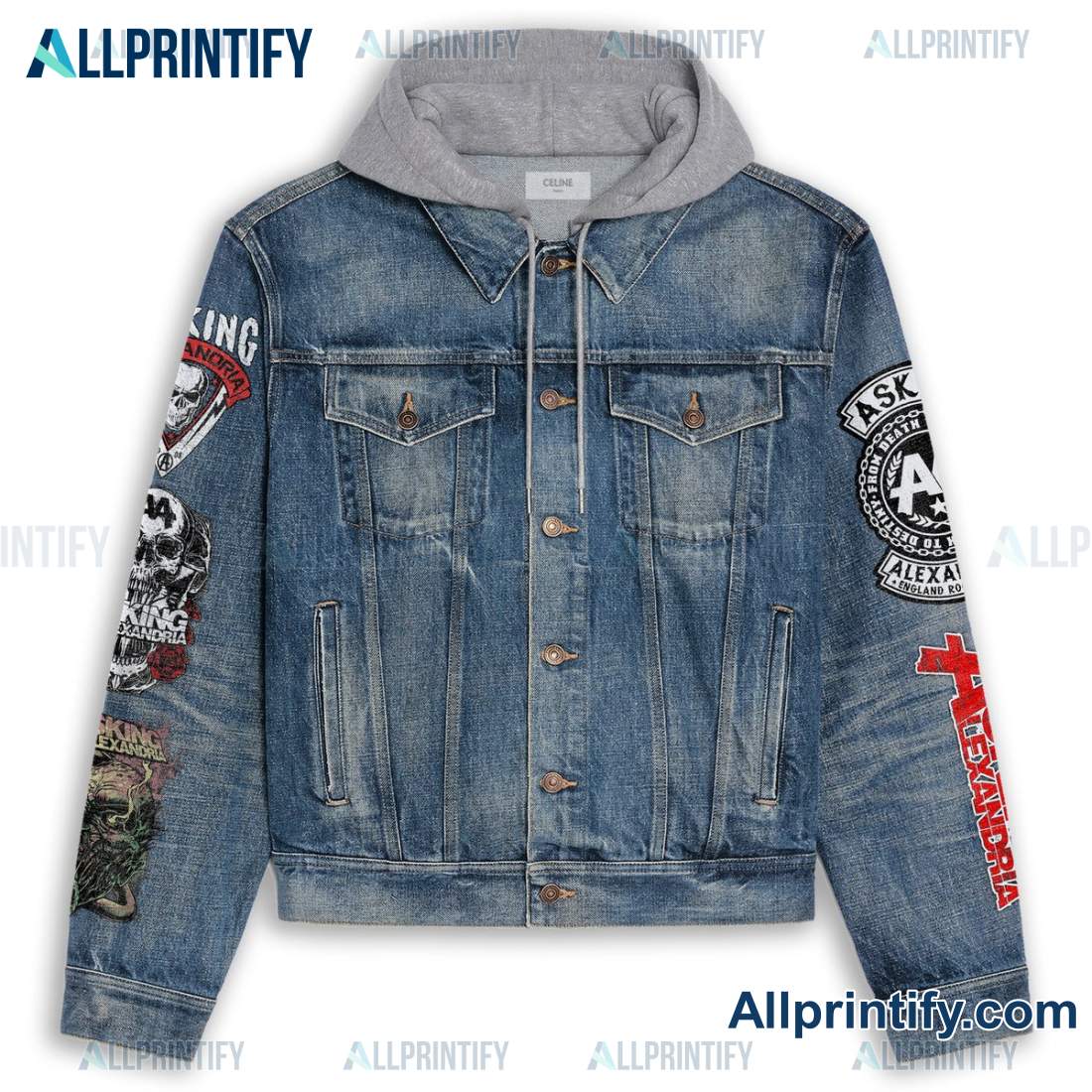 Asking Alexandria There's A Creature Inside Of You Too Hooded Denim Jacket a