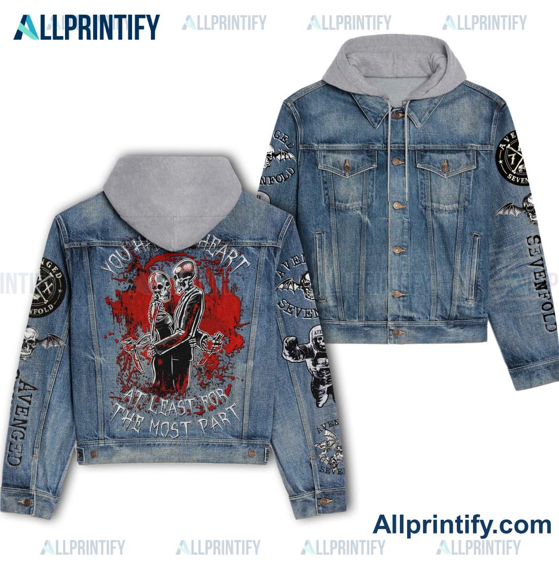 Avenged Sevenfold You Had My Heart At Least For The Most Part Hooded Denim Jacket