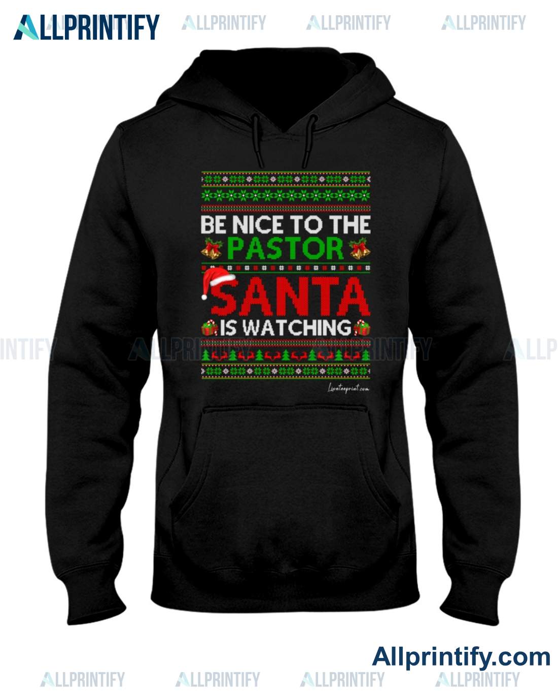 Be Nice To The Pastor Santa Is Watching Shirt a