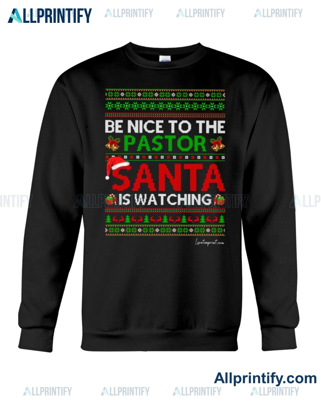 Be Nice To The Pastor Santa Is Watching Shirt