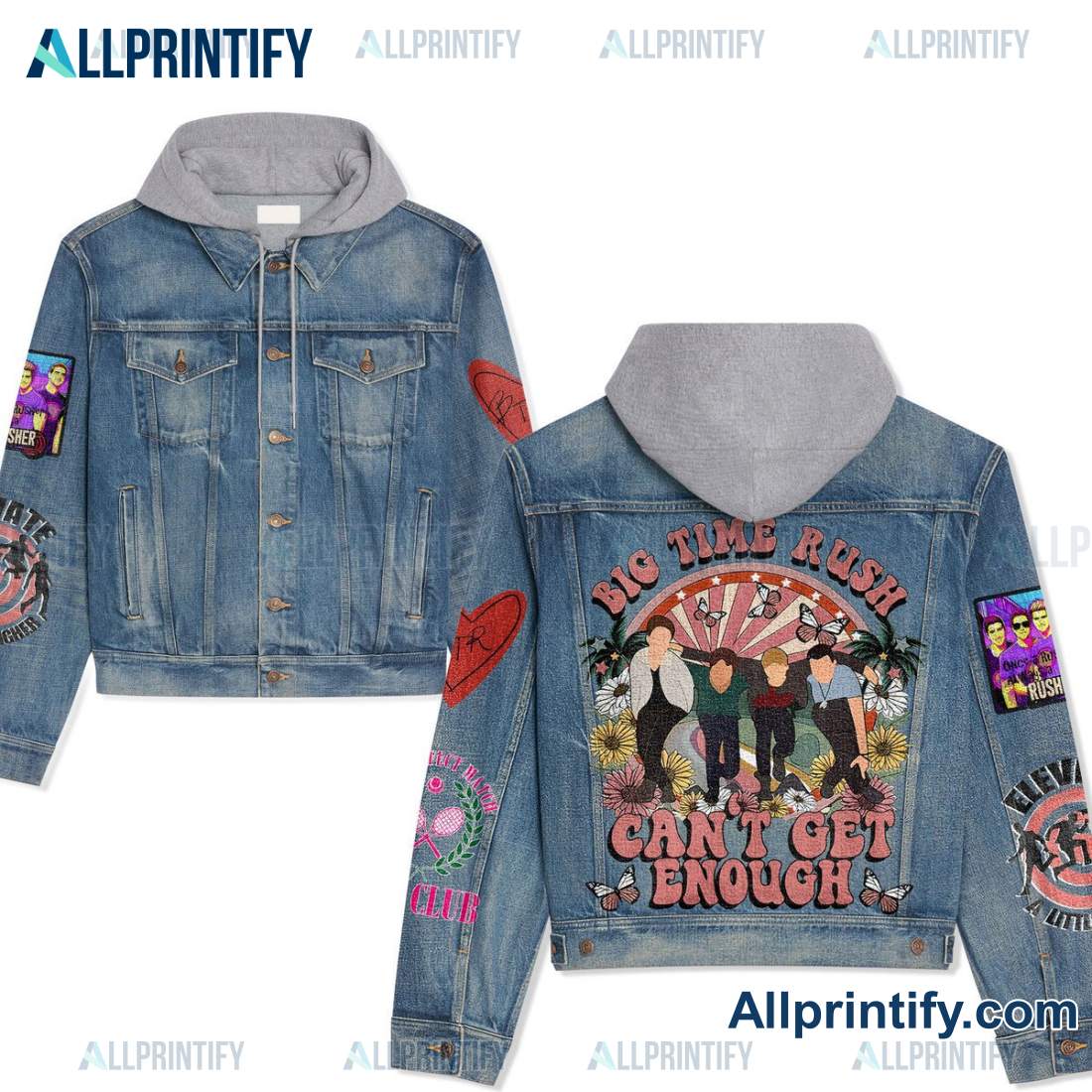 Big Time Rush Can't Get Enough Jean Jacket Hoodie
