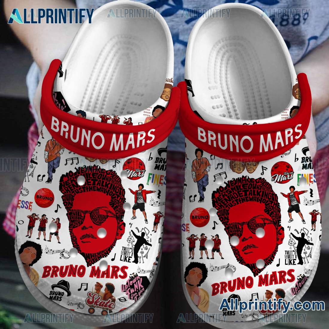 Bruno Mars Music Stickers Crocs Clogs