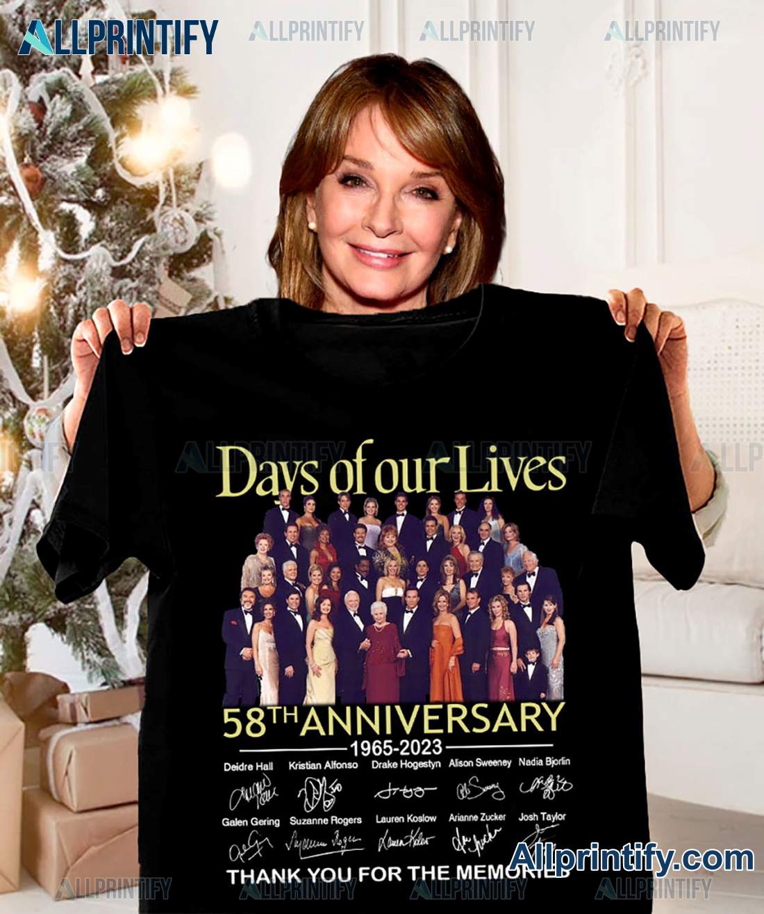 Days Of Our Lives 58th Anniversary 1965-2023 Signatures Thank You For The Memories Shirt