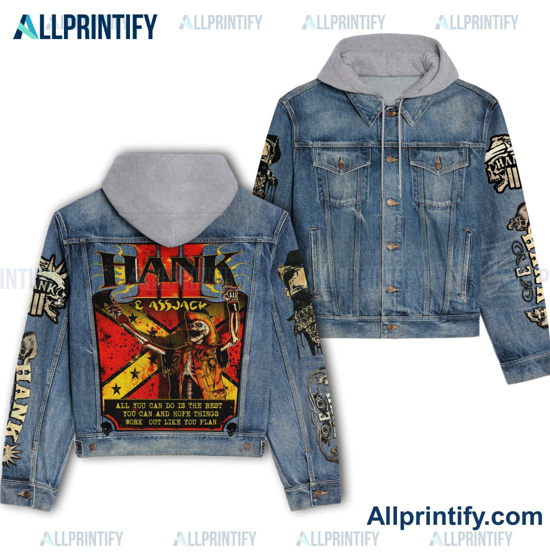Hank Iii And Assjack All You Can Do Is The Best Hooded Denim Jacket