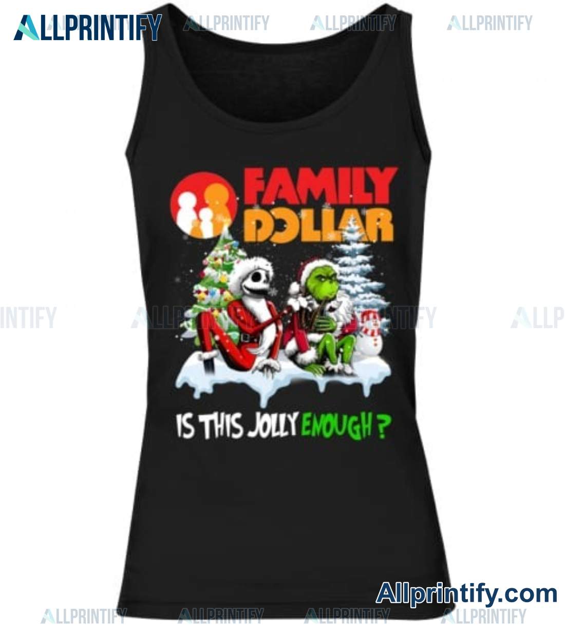 Jack Skellington And Grinch Family Dollar Is This Jolly Enough Shirt c