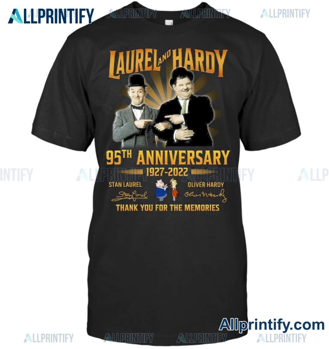 Laurel And Hardy 95th Anniversary Shirt