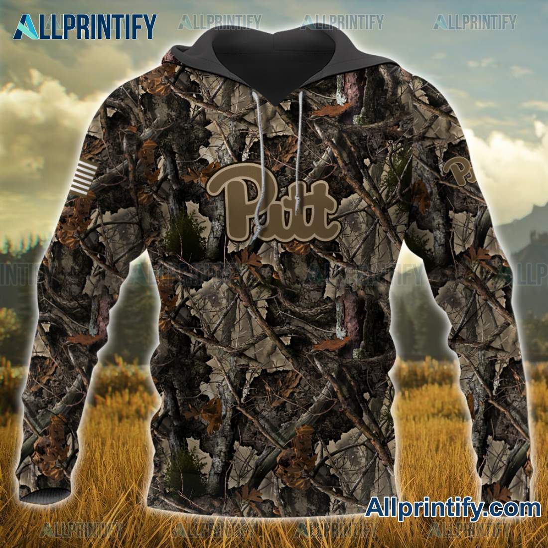 Pittsburgh Panthers Football Hunting Camo Hoodie a