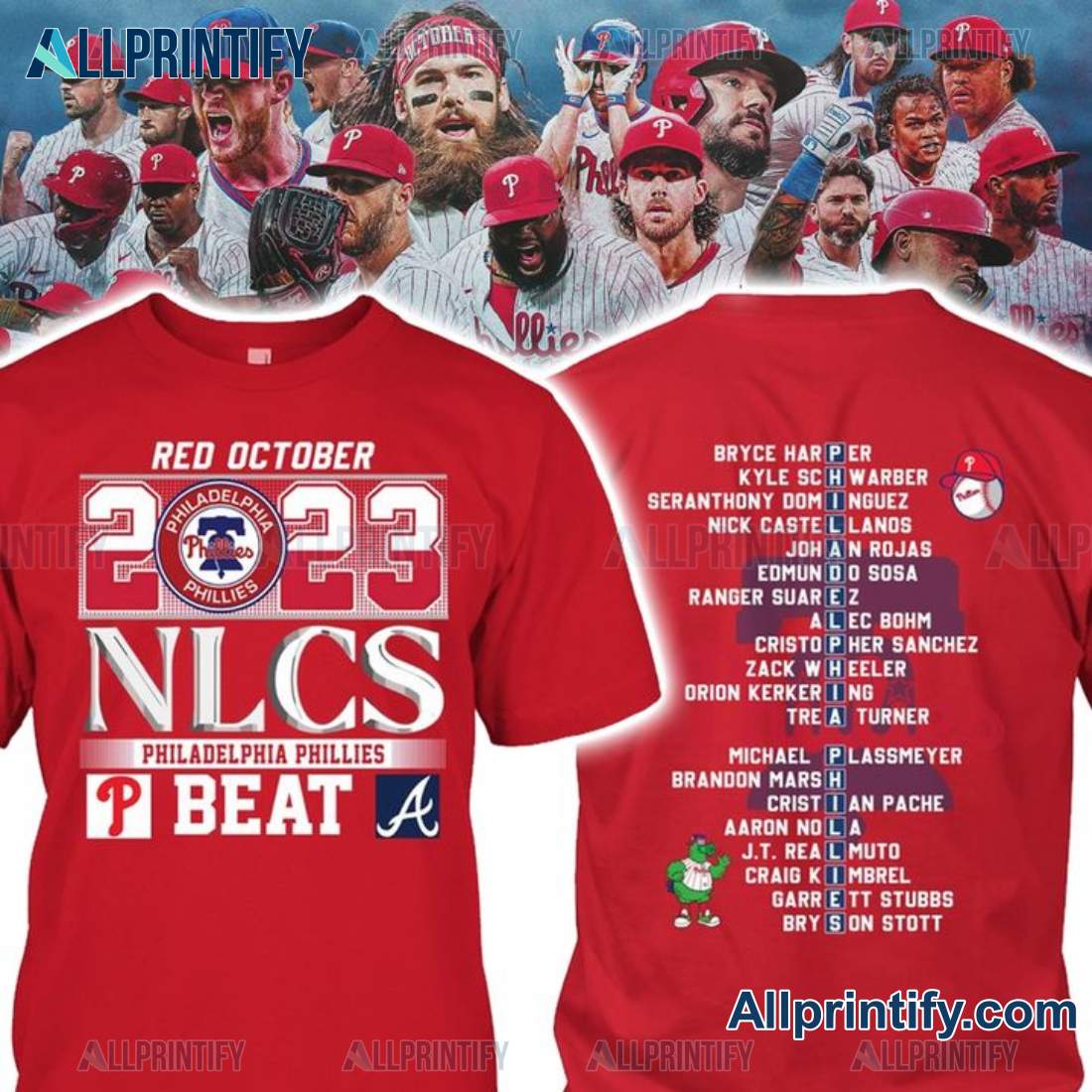 Red October 2023 Nlcs Philadelphia Phillies Players Shirt, Hoodie