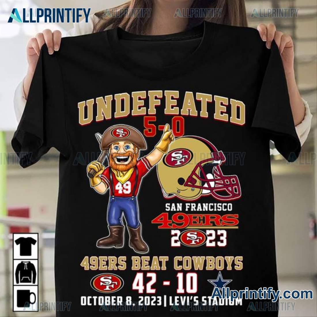 Undefeated 5-0 San Francisco 49ers Beat Dallas Cowboys Shirt
