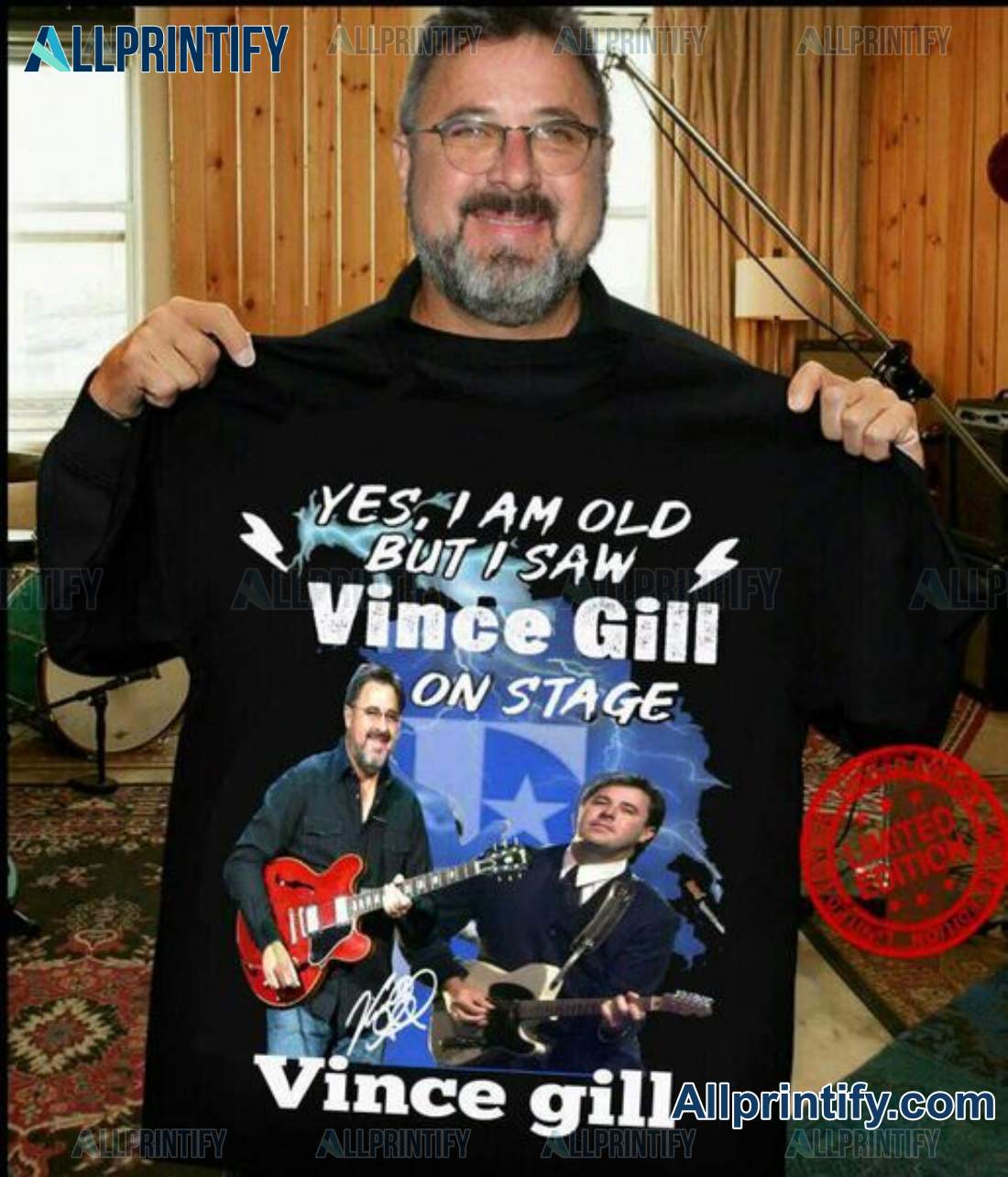 Yes I Am Old But I Saw Vince Gill On Stage Signature Shirt