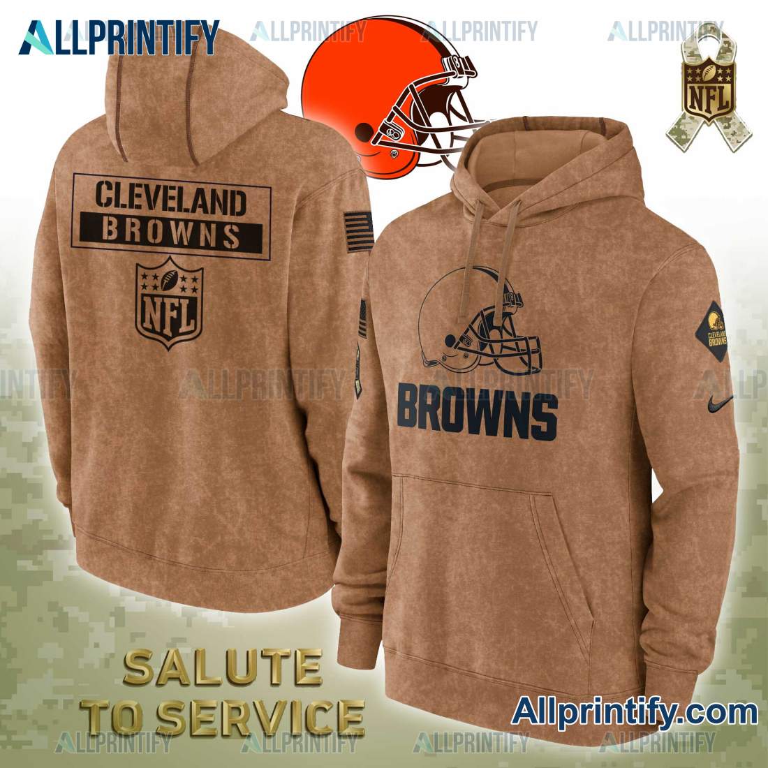 Cleveland Browns Salute To Service NFL 2023 Hoodie