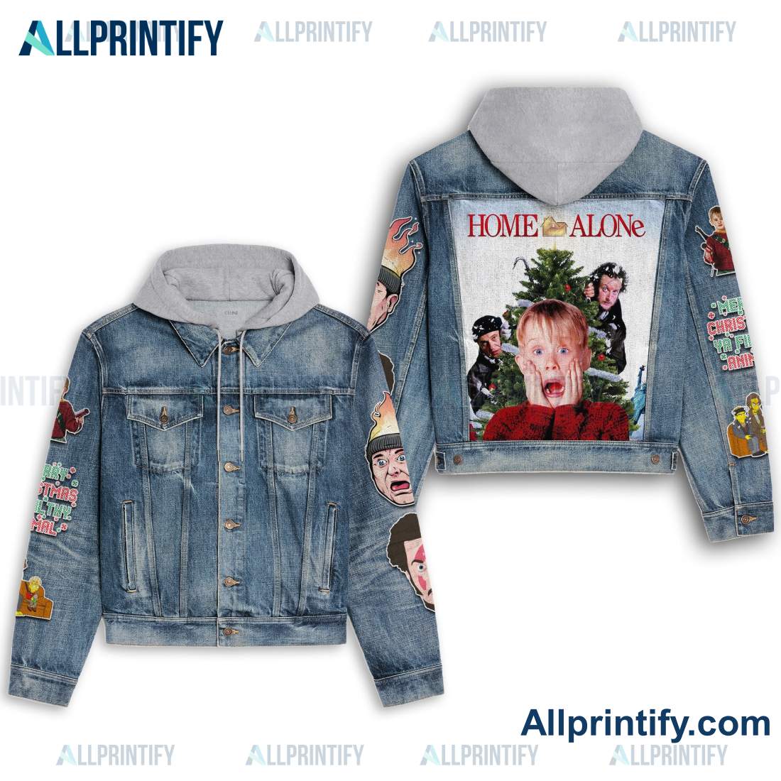 Home Alone Movie Hooded Jean Jacket a