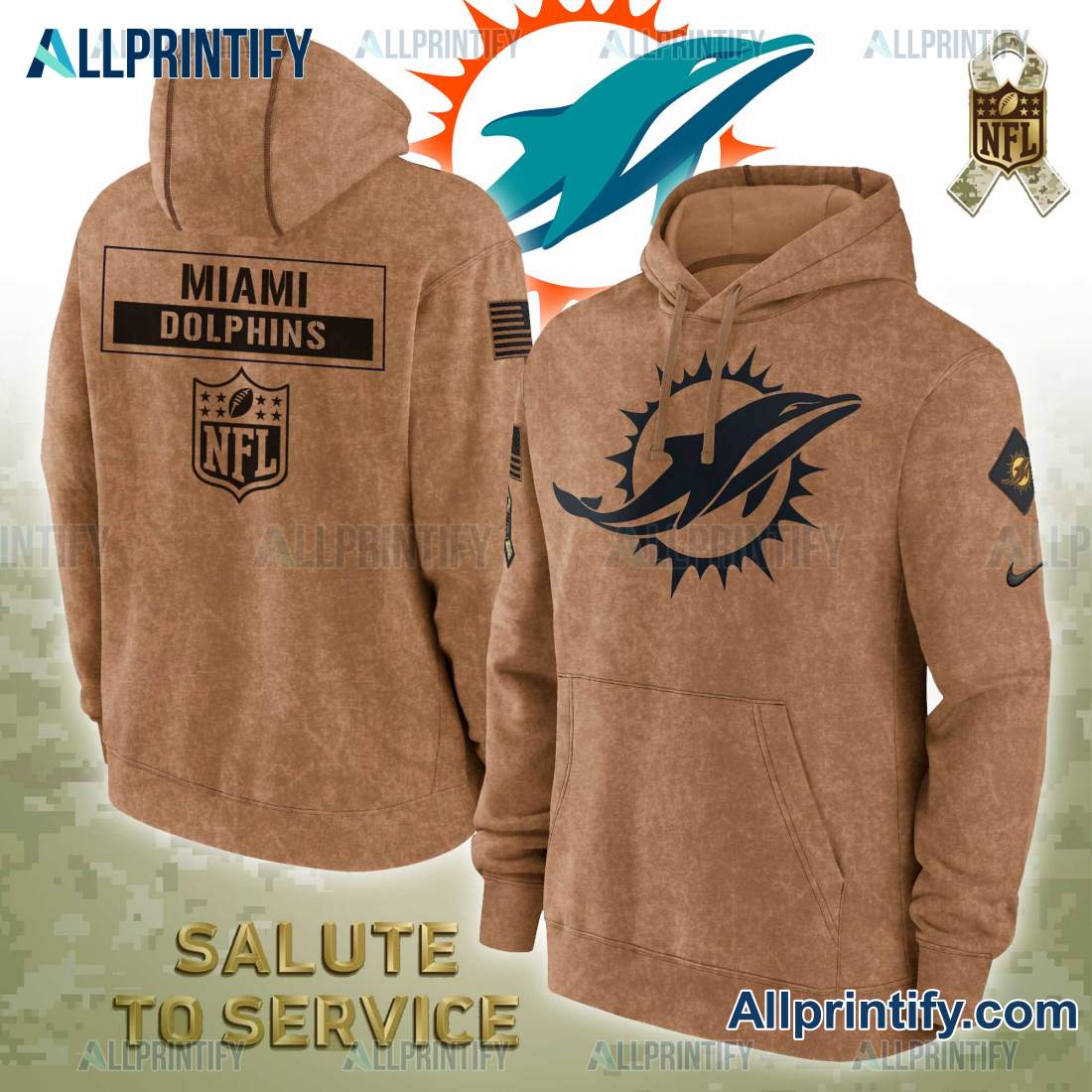 Miami Dolphins Salute To Service NFL 2023 Hoodie