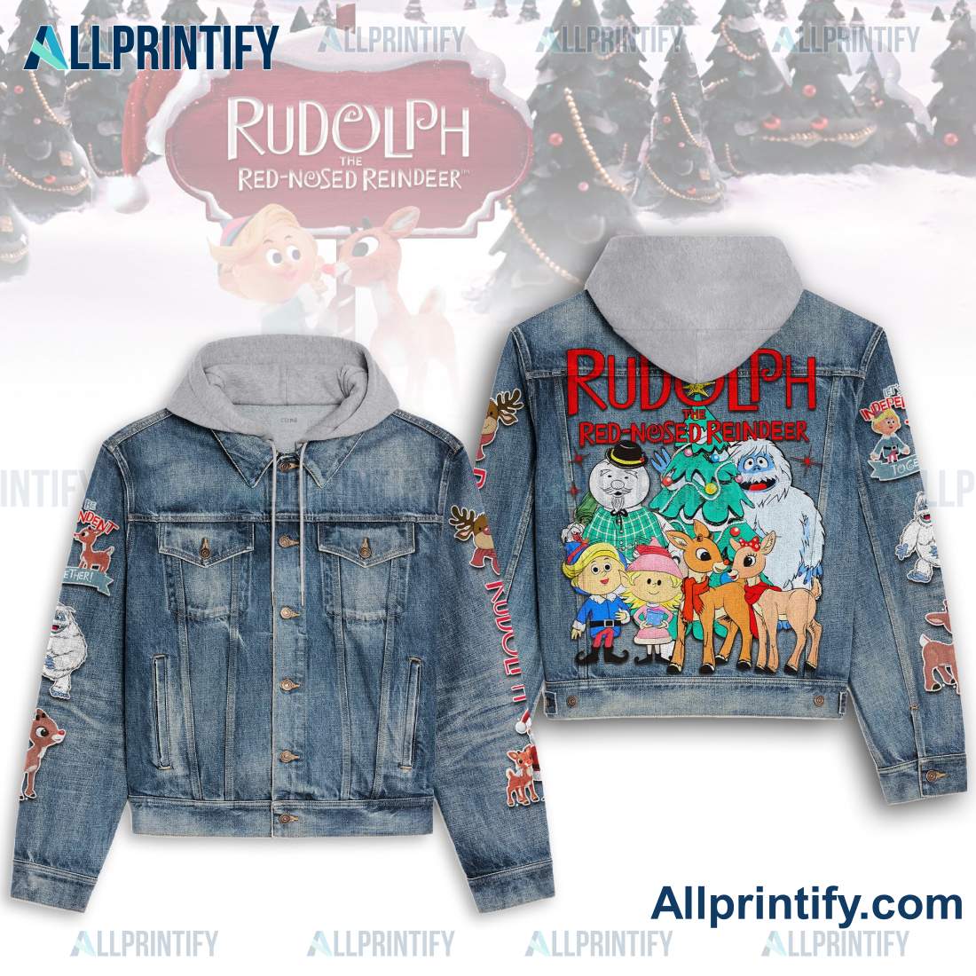 Rudolph The Red-nosed Reindeer Hooded Jean Jacket