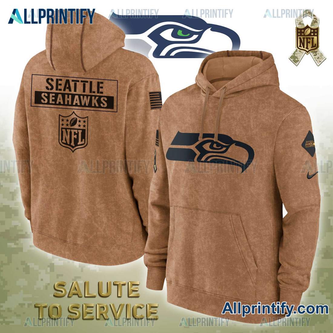 Seattle Seahawks Salute To Service NFL 2023 Hoodie