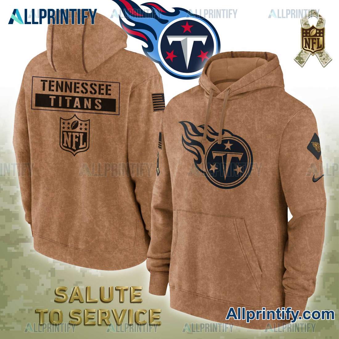 Tennessee Titans Salute To Service NFL 2023 Hoodie