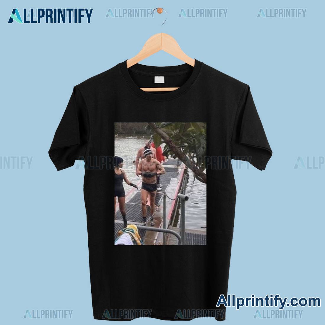 Harry Styles Out For A Swim In London Shirt a