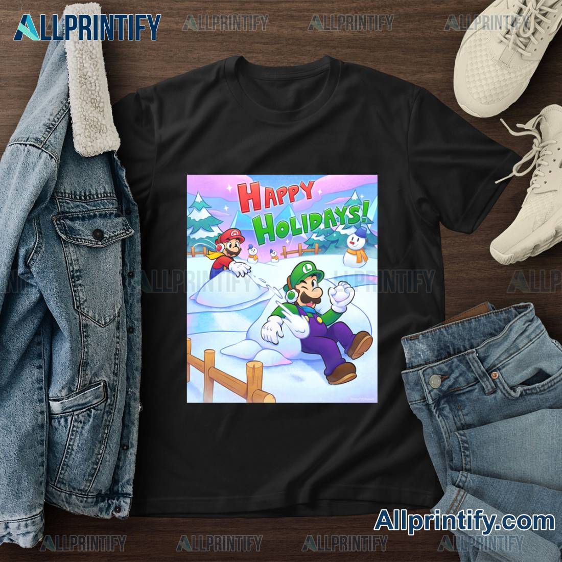 Merry Christmas And Happy Holidays From Mario Shirt
