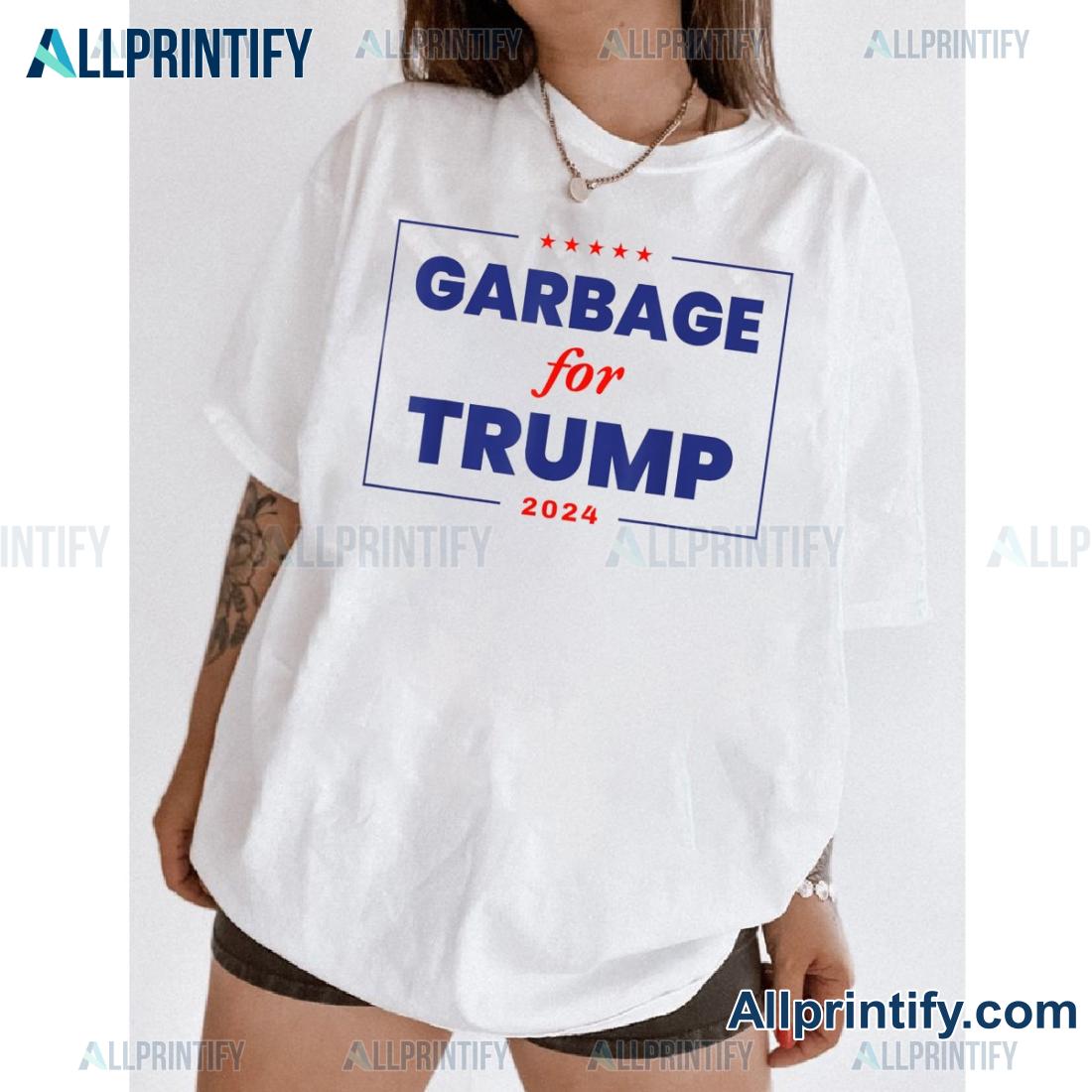 Garbage For Trump 2024 Funny Trump Supporter Classic Men Shirt-a NJO0yiZ