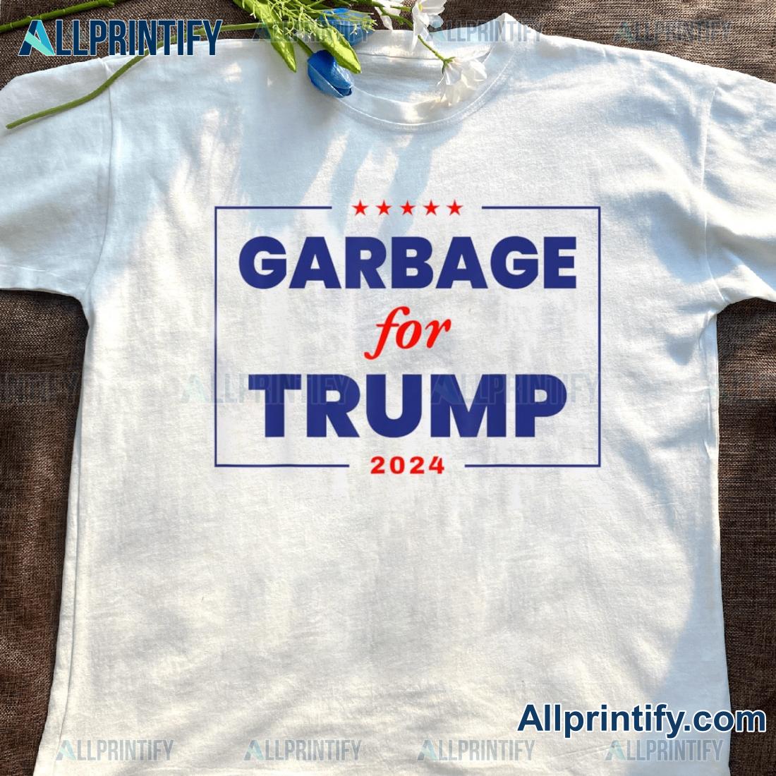 Garbage For Trump 2024 Funny Trump Supporter Classic Men Shirt YWAvUsV