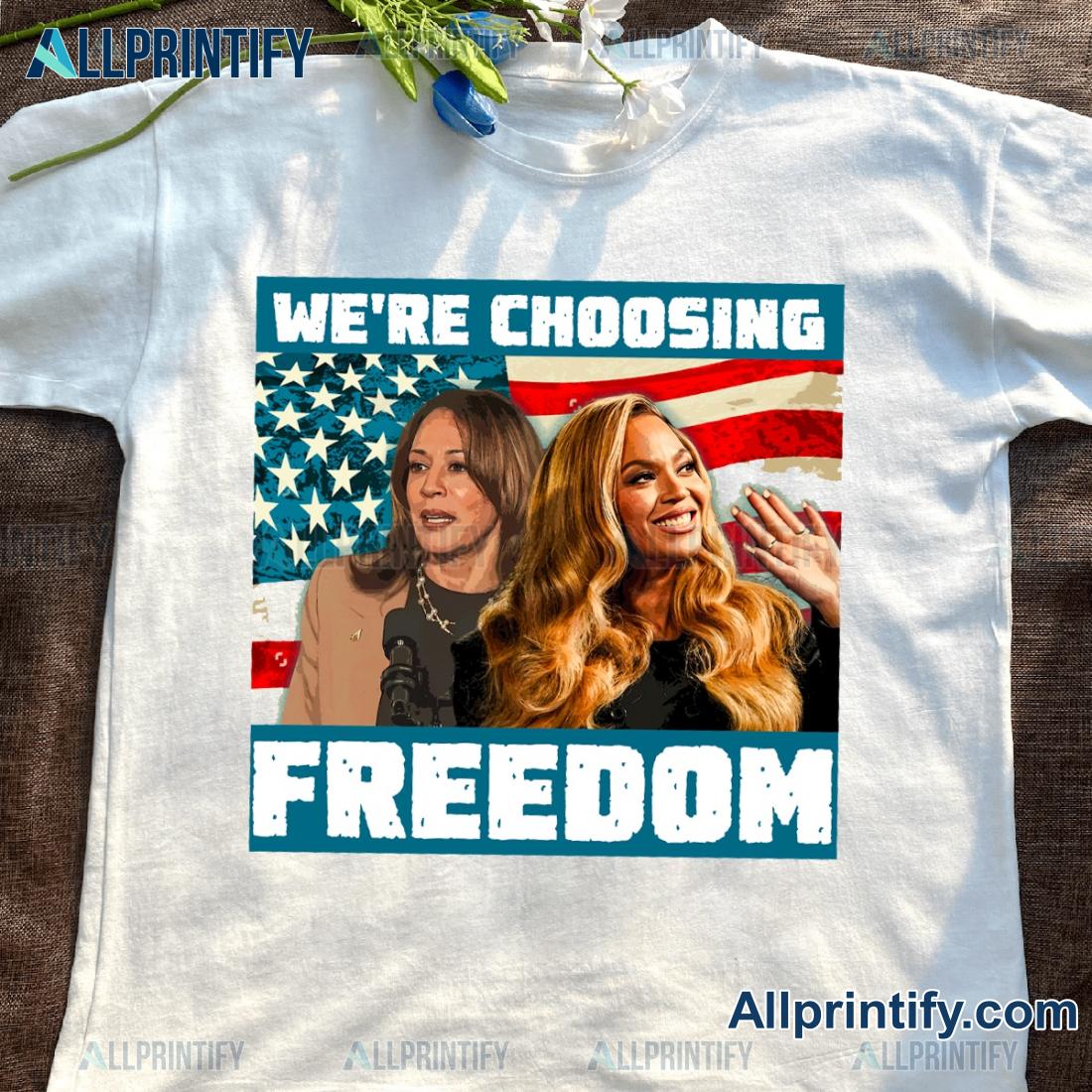 Kamala Harris We Choosing Freedom Graphic Classic Men Shirt d2XuSlz