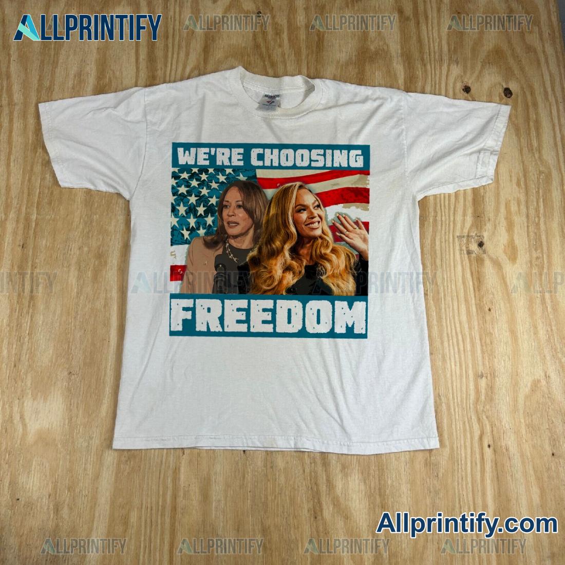 Kamala Harris We Choosing Freedom Graphic Classic Men Shirt-a Ul4DIvA