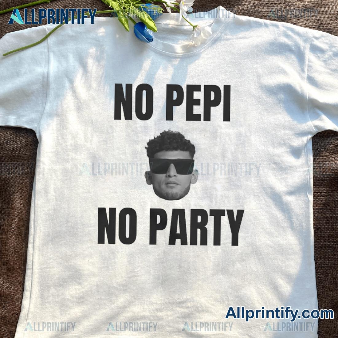 No Pepi No Party Vintage Graphic Classic Men Shirt mvN41cP