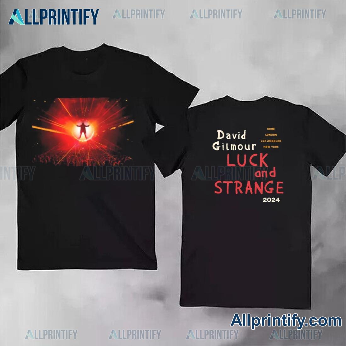 Pink Floyd David Gilmour Luck And Strange Tour Stage Shot Graphic Unisex T-shirt Ujf0DXc