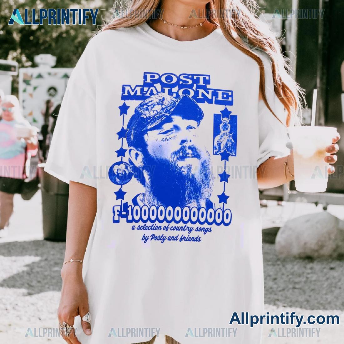 Post Malone F-1 Trillion A Selection Of Country Songs By Posty And Friends Classic Men Shirt-a fAgX1vo