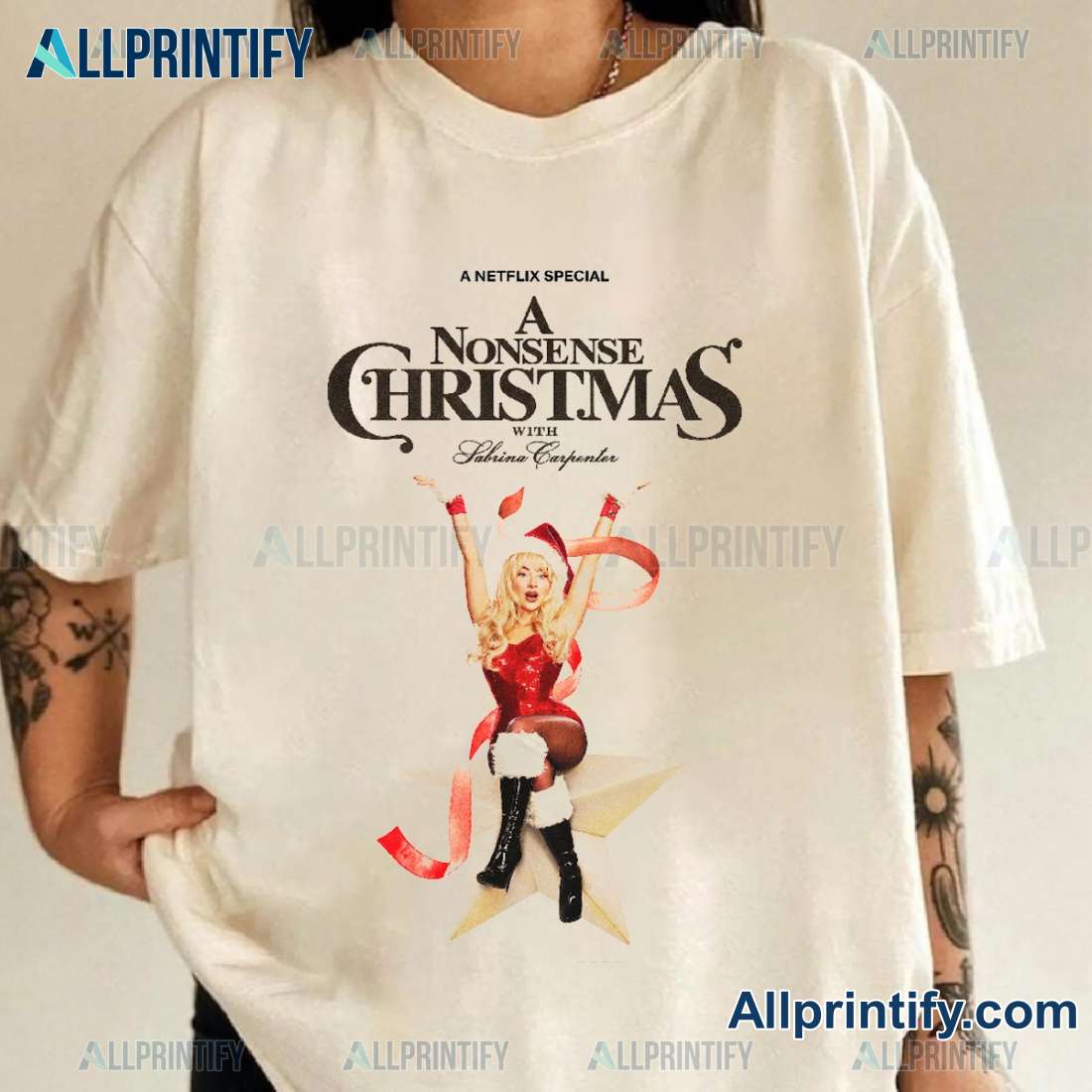 A Nonsense Christmas With Sabrina Carpenter Graphic T-shirt U9Ka6uv