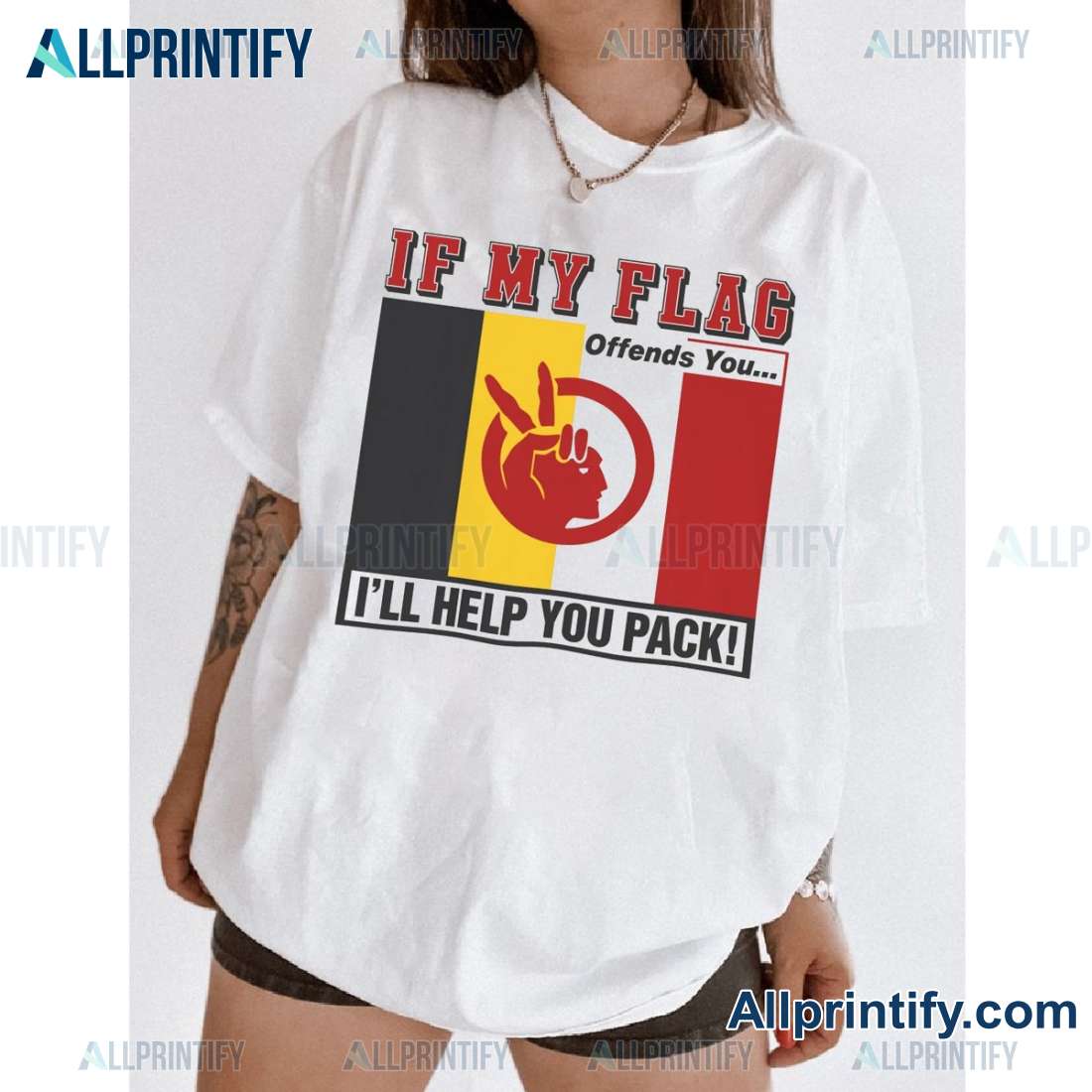 American Indian Movement If My Flag Offends You Ill Help You Pack Unisex T-shirt gQYEX63