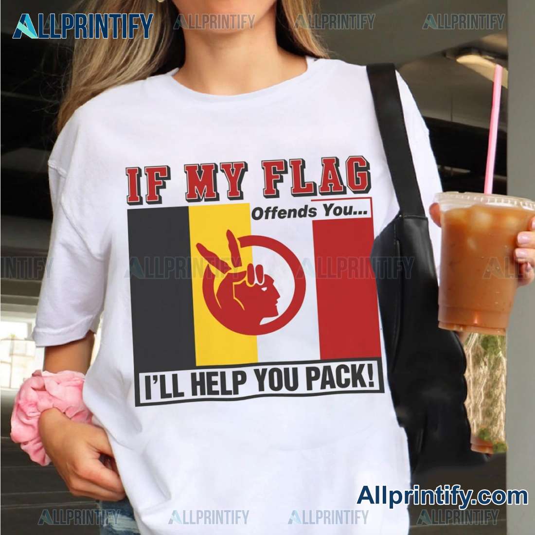 American Indian Movement If My Flag Offends You Ill Help You Pack Unisex T-shirt-a OEKiRWp