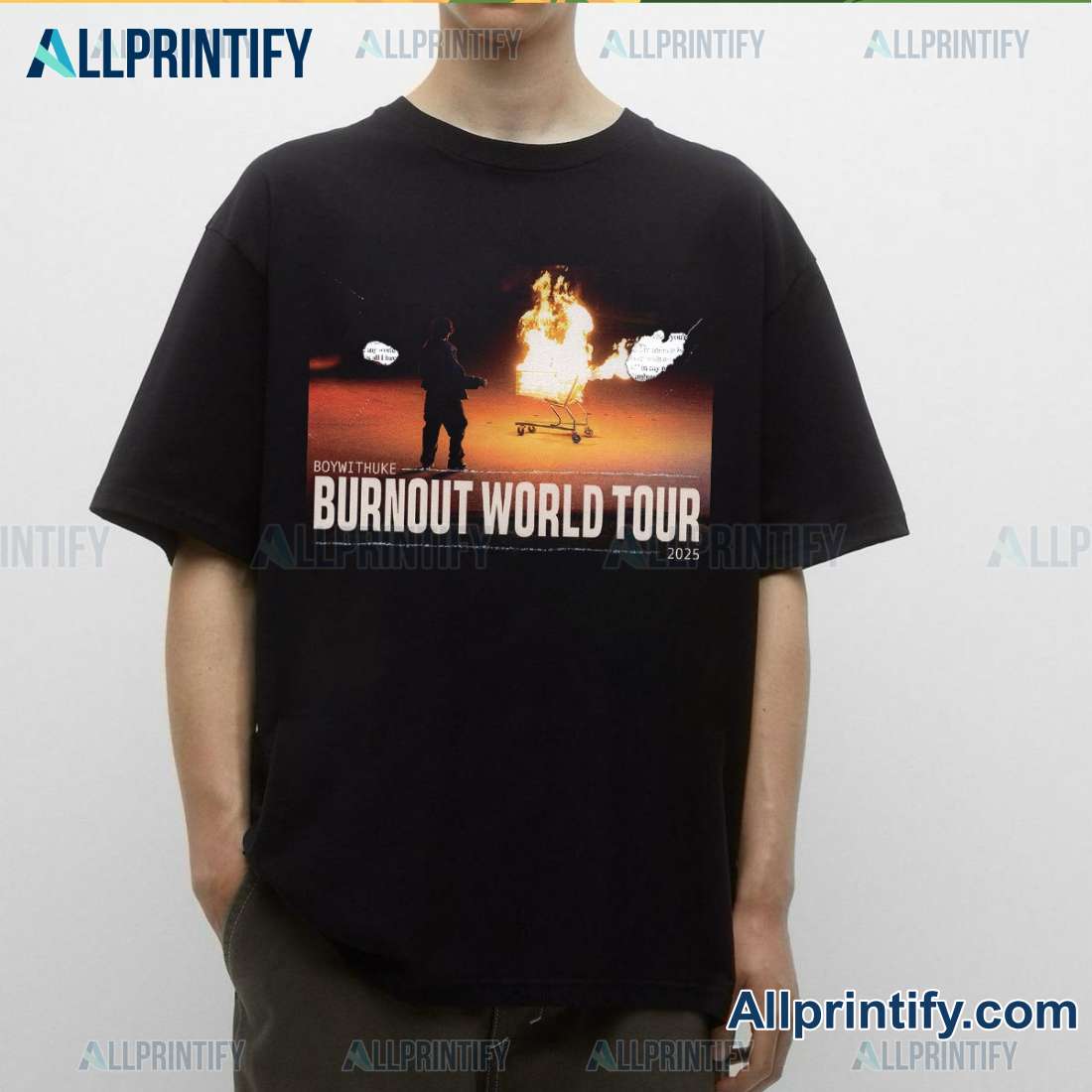 Boywithuke Burnout World Tour 2025 Unisex T-shirt-a KZqJnBh